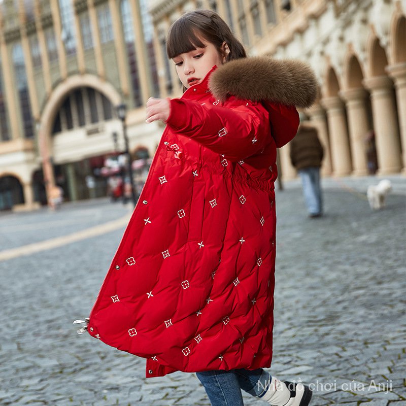 Children Girls Long Coat Winter Children Coat Thick