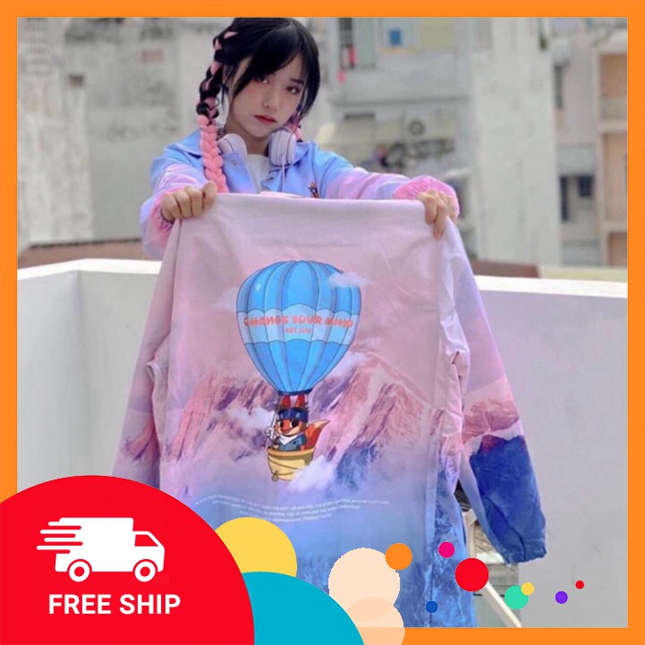 [HOT] ÁO KHOÁC DÙ 2 LỚP HỌA TIẾT MÀU LOANG 3D NỮ NAM COULE 2020 | BigBuy360 - bigbuy360.vn