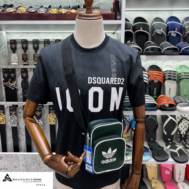 Túi đeo chéo adidas nam nữ, chất da mềm dữ fom cực tốt, túi thể thao chống nước cực đỉnh