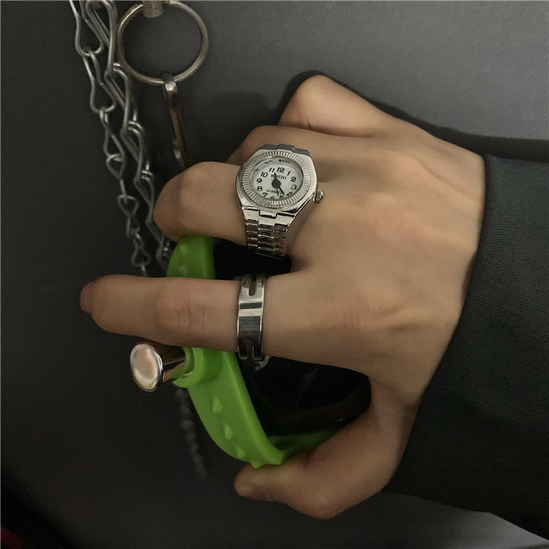 Nhẫn Đồng Hồ 22F630 Phong Cách Harajuku Hàn Quốc Dành Cho Nam Và Nữ