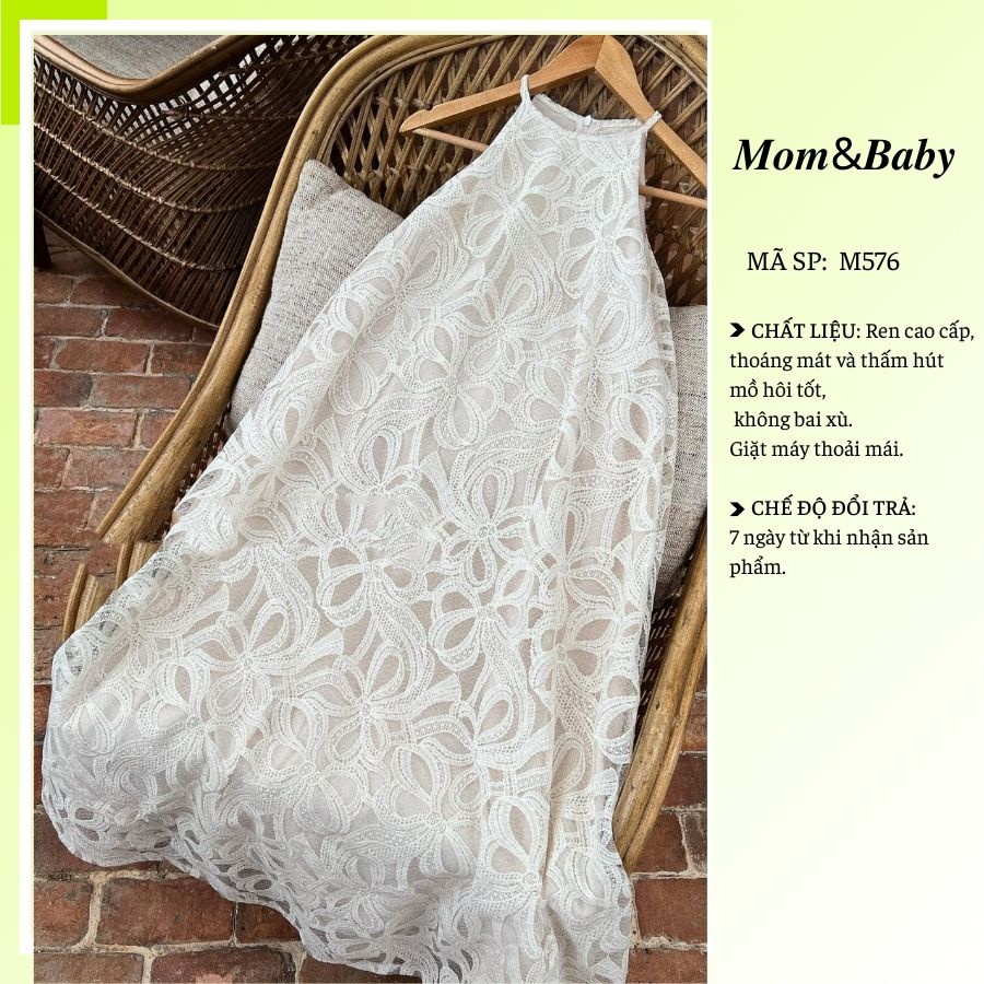 Váy bầu hai dây dáng dài thời trang thiết kế xinh xắn mặc đi chơi dự tiệc đi biển M576 Mom and Baby