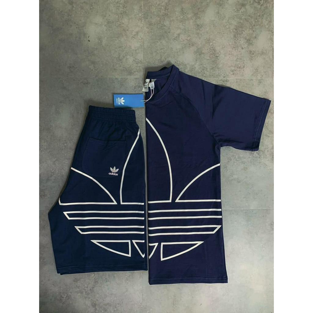 Bộ Thể Thao Hè ADDIDAT Nam Cánh Hoa 3 Màu Cotton Lạnh Co Dãn 4 Chiều Lịch Sự