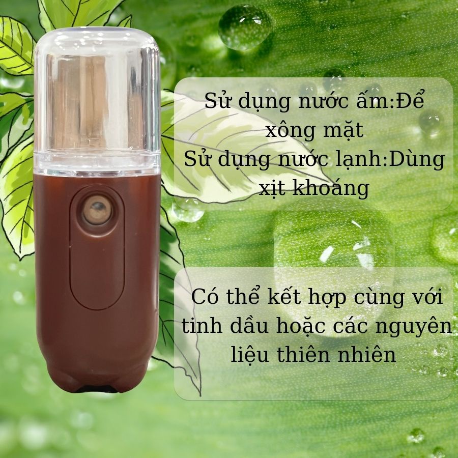 Máy Xịt Khoáng Phun Sương Dùng Pin Chân Gấu Dễ Thương Làm Mát Và Cung Cấp Độ Ẩm Cho Da Giúp Da Căng Bóng Sáng Mịn