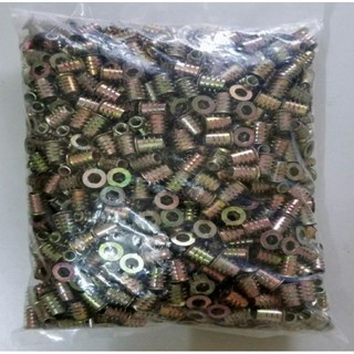 Ốc cấy gỗ+ bulong lục giác chìm.ốc cấy gỗ ,100 bộ ốc cấy 6 và bulong m6 x50mm...