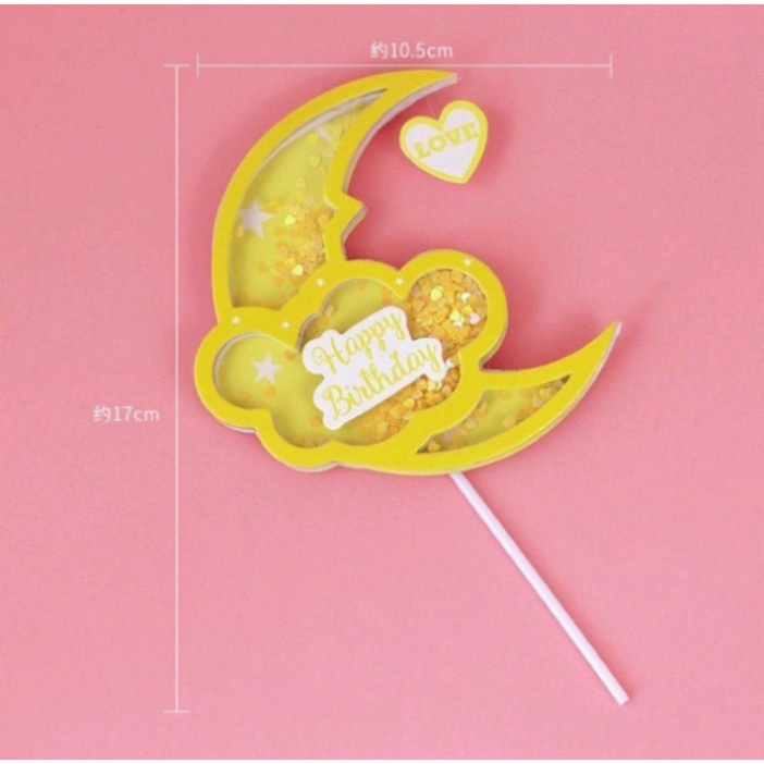 phụ kiện trang trí bán [FREESHIP❤️] que cắm mây trăng sao kim tuyến