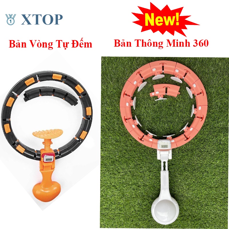 Vòng lắc eo thông minh 360 tự đếm 2022, đốt mỡ siêu nhanh hiệu quả, Bàn xoay eo XTOP Lv06