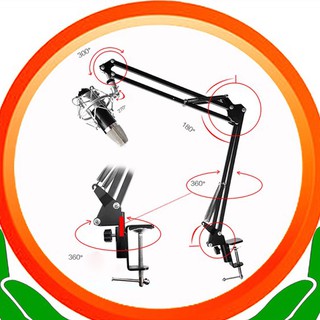 Chân micro kẹp bàn cho mic thu âm