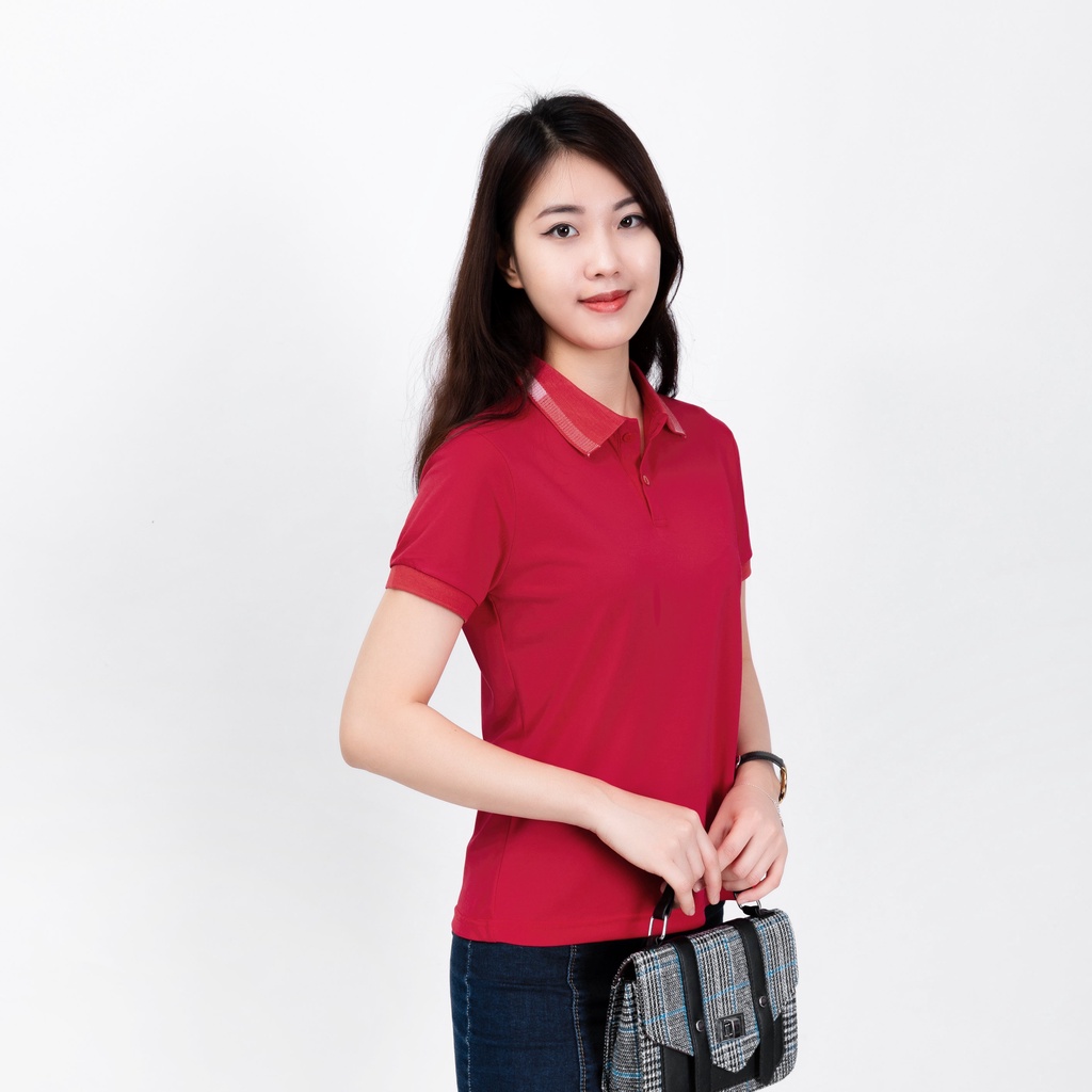 Áo polo nữ cộc tay có cổ thiết kế kế viền trơn - PANOSI - A92