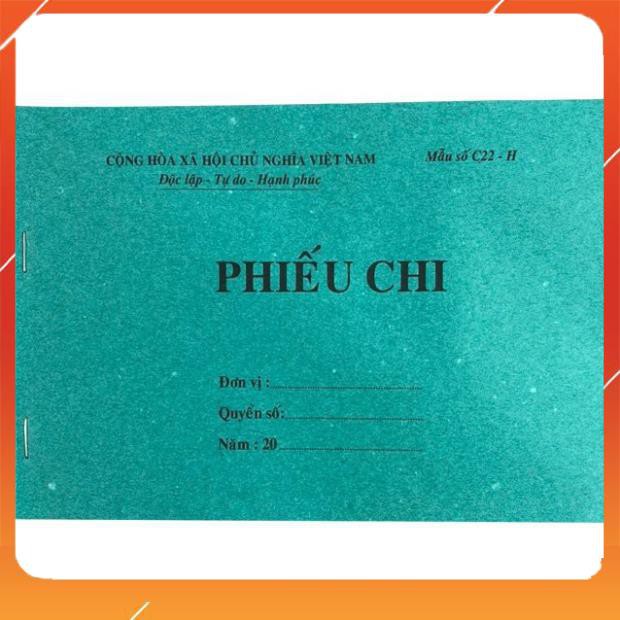 Phiếu Chi 1 Liên A5 Kích Thước 13 cm x18.5cm-Chất Liệu Giấy Tốt, Độ Bám Mực Cao, Lâu Phai và Hoàn Toàn Không Bị Lem Nhòe