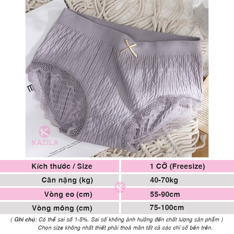Quần Lót Nữ Cotton Nhăn Loại 1 Kháng Khuẩn Co Dãn 4 Chiều Hot Hit LOTNU07