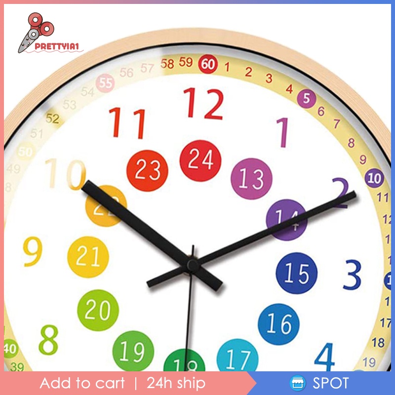 [Prettyia1] Đồng Hồ Treo Tường Chạy Pin 12 &quot;