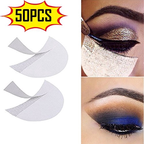 50 Pcs Eye Shadow Shields Protector Pads For Eyes Lips Makeup Application Tools