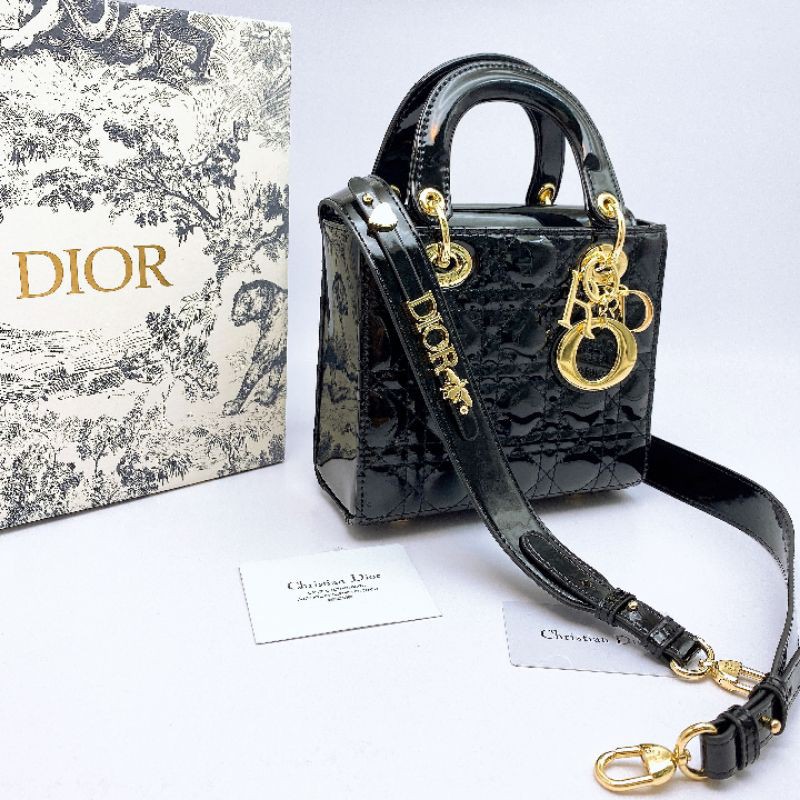 Túi đeo chéo da bóng 5 ô có hộp