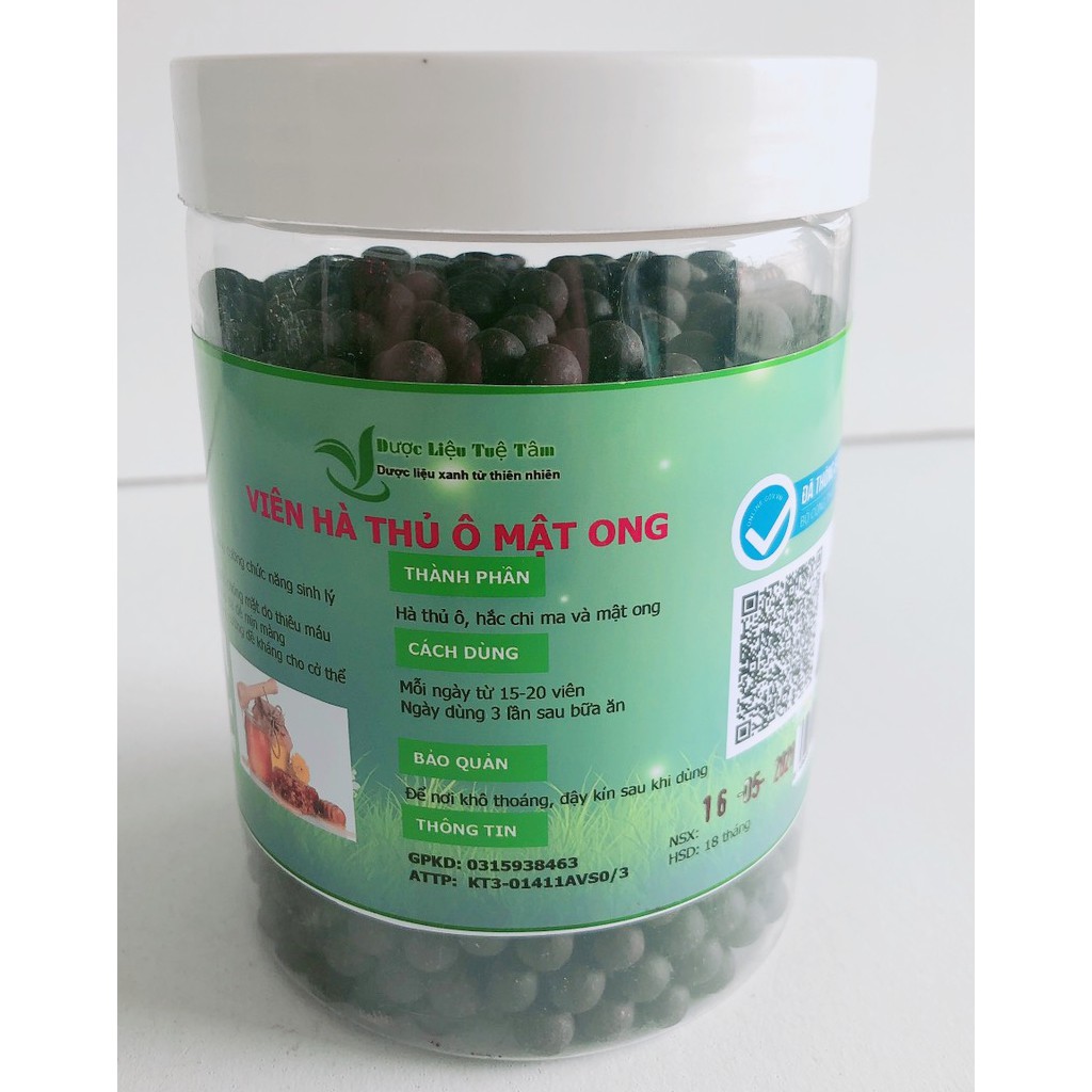 Viên hà thủ ô mật ong - Hủ 500g cao cấp