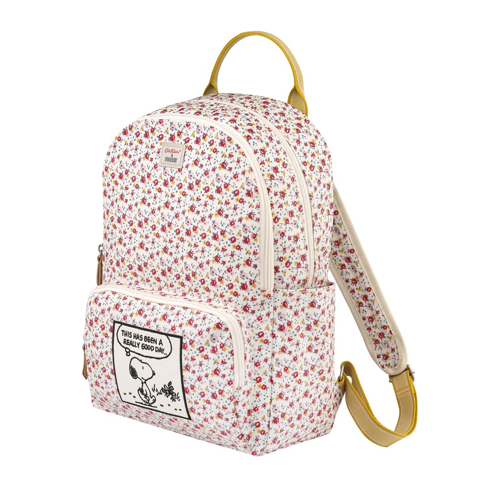 Cath Kidston - Balo Pocket Backpack Snoopy Tiny Rose - 928014 - Warm Cream