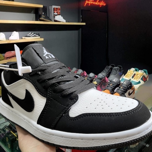 Giày thể thao sneaker Air Jordan 1 Low JD da lộn thấp  đen full  box | BigBuy360 - bigbuy360.vn