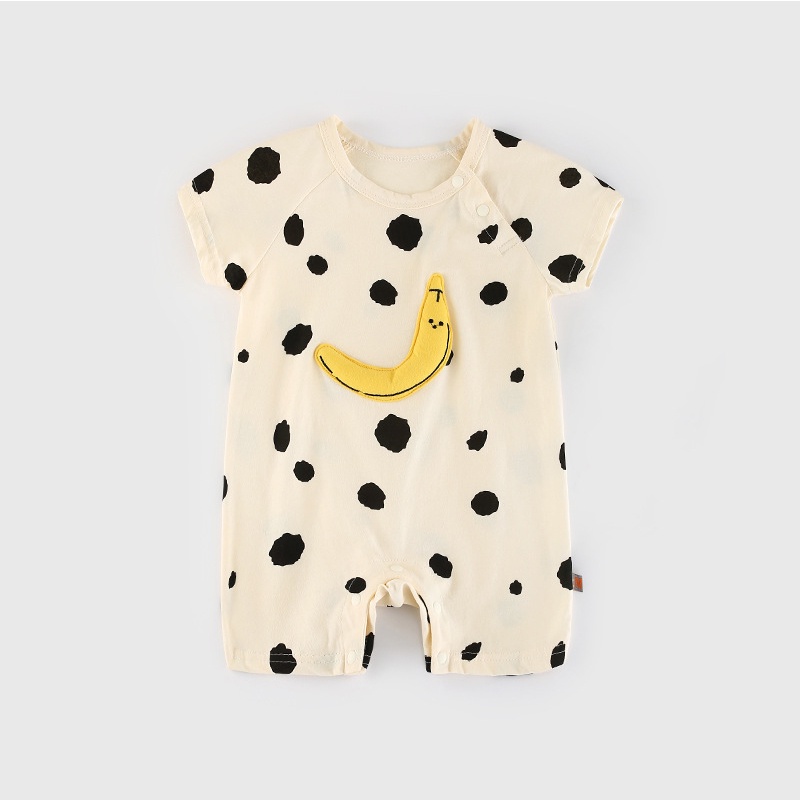 Bodysuit cho bé trai bé gái mẫu body đùi mùa hè cho bé sơ sinh vải cotton mềm mát họa tiết đáng yêu _ BD32