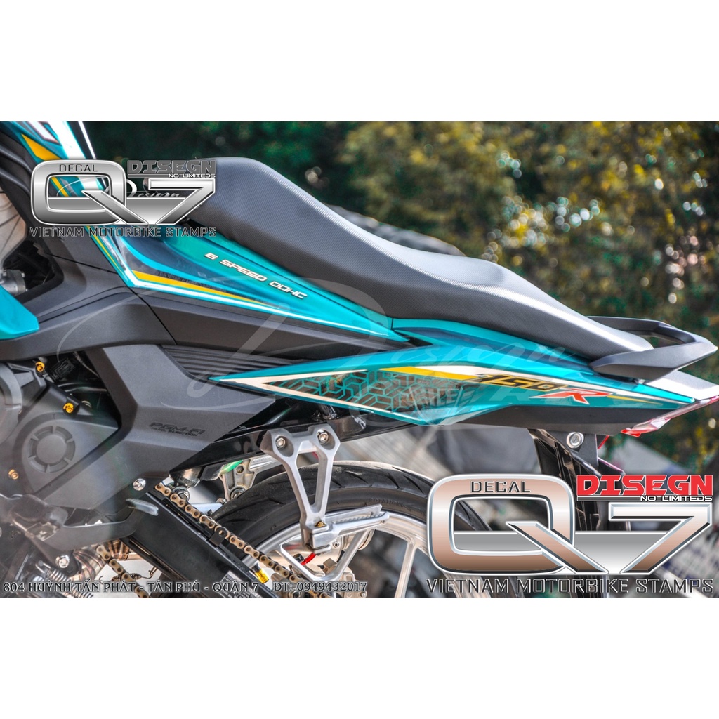 Tem rời SONIC 150 xanh đen - decalq7