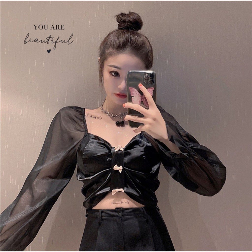 Áo sơ mi nữ kiểu tay dài Emilyshop