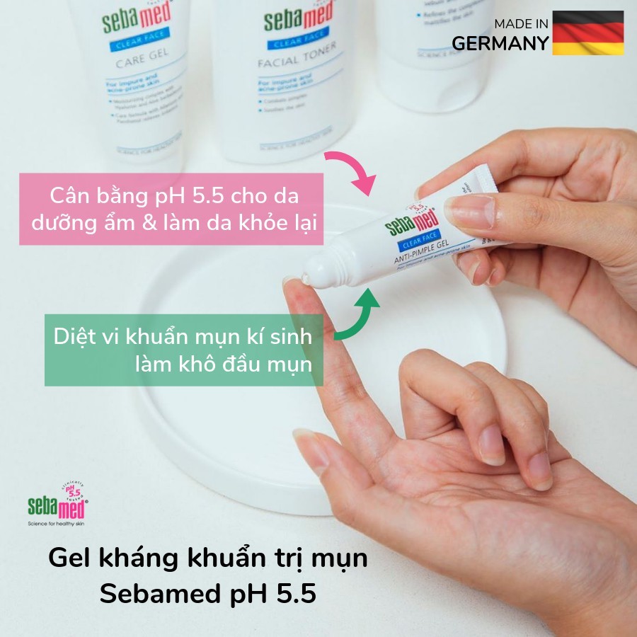 Gel Ngừa Mụn Sebamed pH5.5 - Giúp Kháng Khuẩn , Làm Dịu Da - cvspharmacy