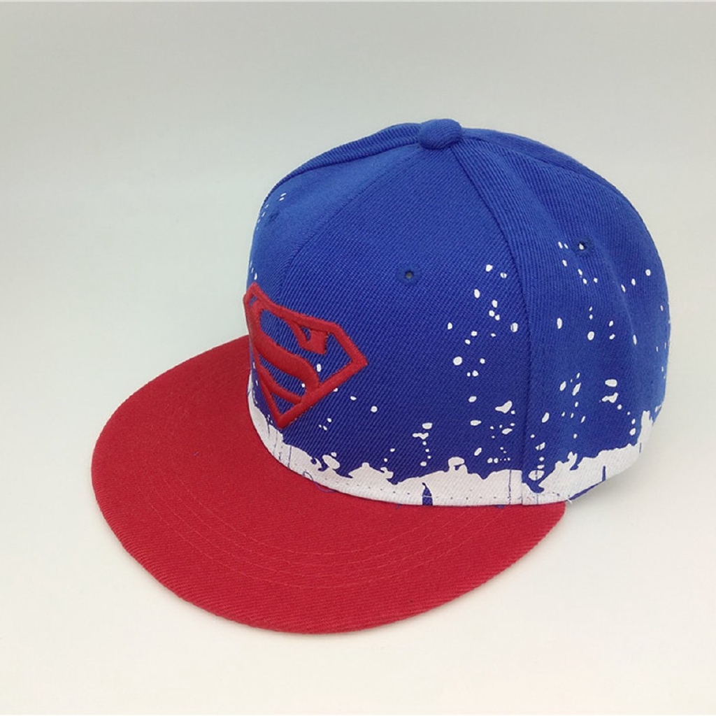 Mũ Lưỡi Trai Thêu Logo Superman Phong Cách Hip Hop Cho Ba Mẹ Và Bé