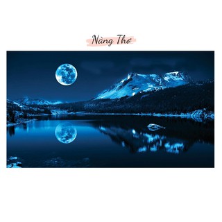 DECAL MẶT TRĂNG DÁN HỒ CÁ_THIẾT KẾ NÀNG THƠ