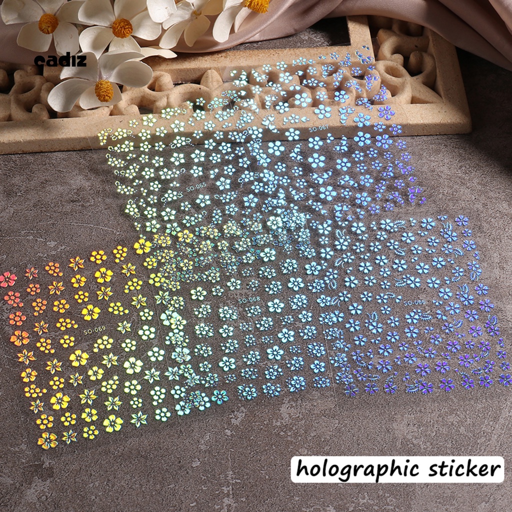 Nhãn Dán Trang Trí Móng Tay Hình Bông Hoa 3D DIY