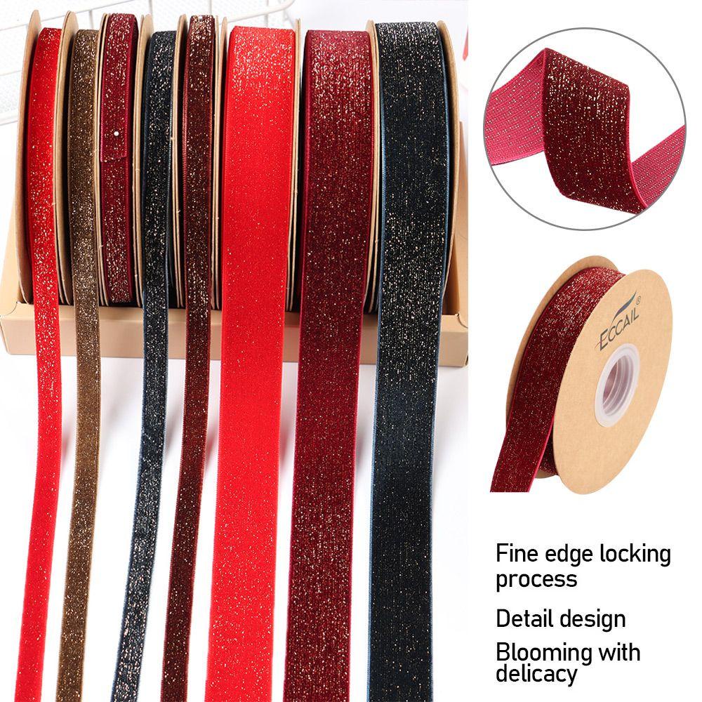 Vẻ Đẹp 10mm 25mm 10yards|Dây Ruy Băng Bằng Nhung Dùng Gói Quà / Trang Trí Nhà Cửa