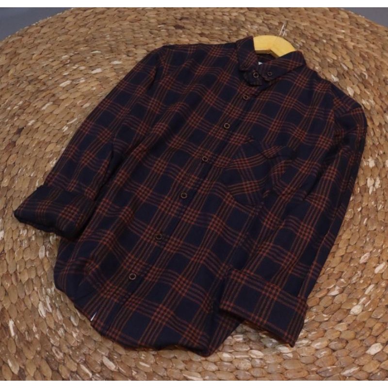 Guys / Áo Sơ Mi Kẻ Sọc Nhỏ / Áo Sơ Mi Kẻ Sọc Nhỏ Màu Xanh Dương / Áo Sơ Mi Flannel Nhỏ Trang Trọng / Áo Sơ Mi Xanh Đậm Unisex