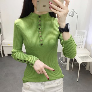 Áo Sweater Tay Dài Thời Trang Thu Đông Cho Nữ