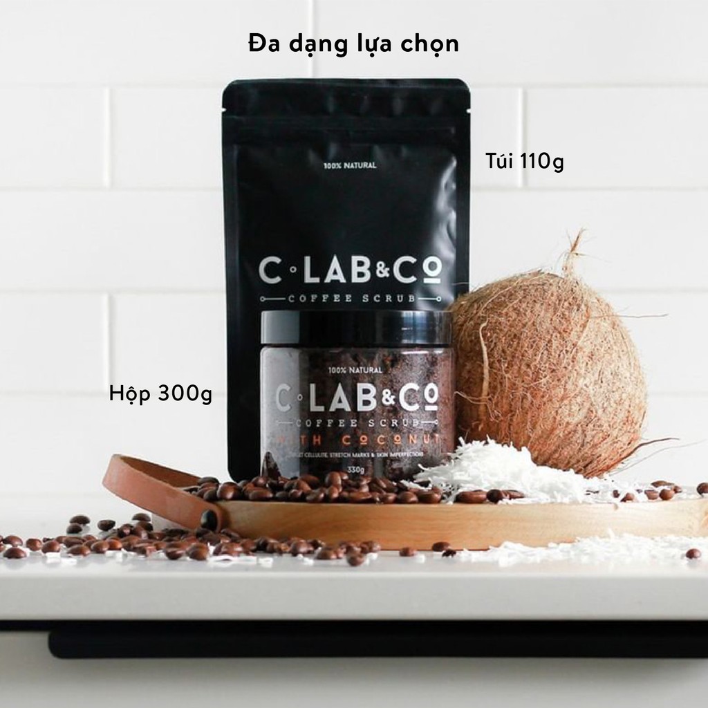 Tẩy tế bào chết C Lab &amp; Co chiết xuất Hạt Cà Phê Arabica &amp; Dầu Dừa 330g