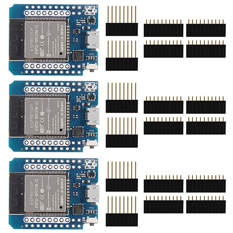 Set 3 Bảng Mạch Phát Triển Wifi Bluetooth Iot D1 Mini Nodemcu Esp32 Esp-Wroom-32 Wlan 5v Tương Thích Với Arduino