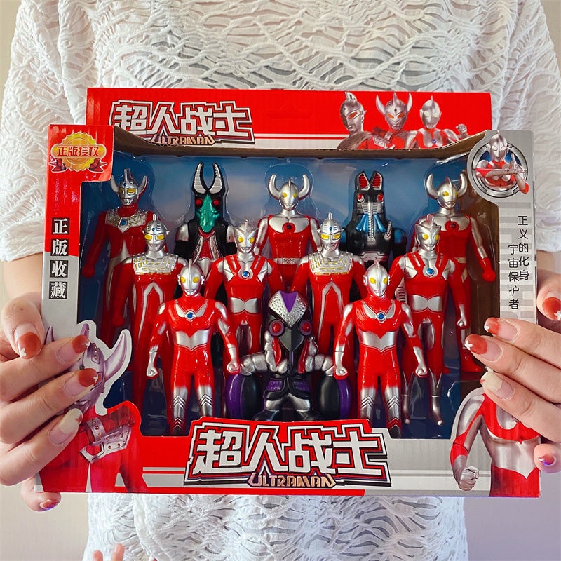 12 Bộ Ultraman Tượng Hình Đồ Chơi Nhân Vật Hành Động Bộ Sưu Tập Đồ Chơi Cho Trẻ Em Bé trai Cực Người Mainan Budak Lelaki