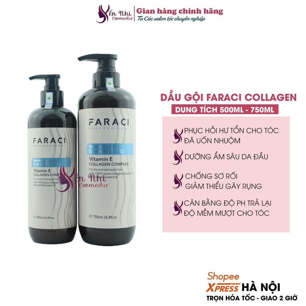 Faraci dầu gội dưỡng tóc phục hồi siêu mềm mượt faraci 500ml - 750ml , Mỹ phẩm tóc yến nhi DG30