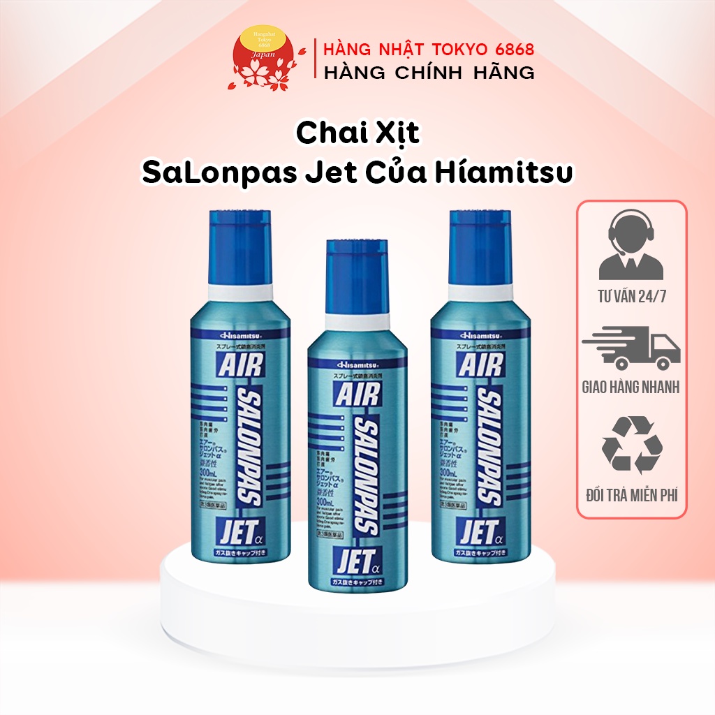 Chai Xịt SaLonpas Jet Của Híamitsu 300ML ( Hàng Bill )