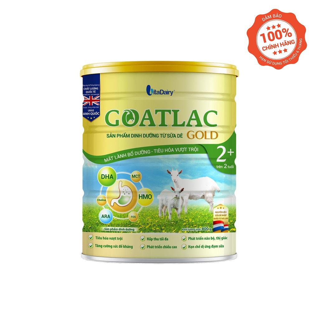 Sữa Dê Goatlac Gold 2+ 800g/lon