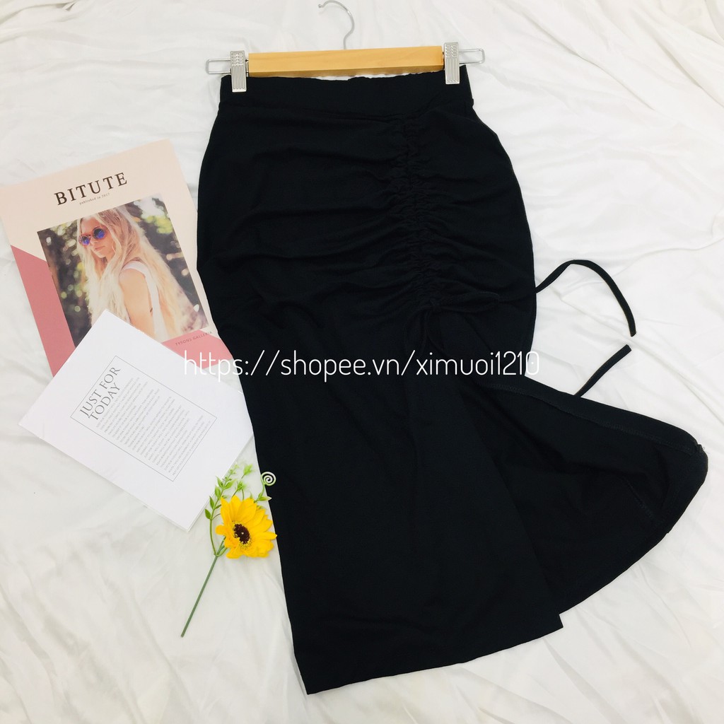 Chân Váy Rút Dây 1 Bên_Tôn dáng_Vải Dày_Siêu Co Giãn [Video+Ảnh Thật] | BigBuy360 - bigbuy360.vn