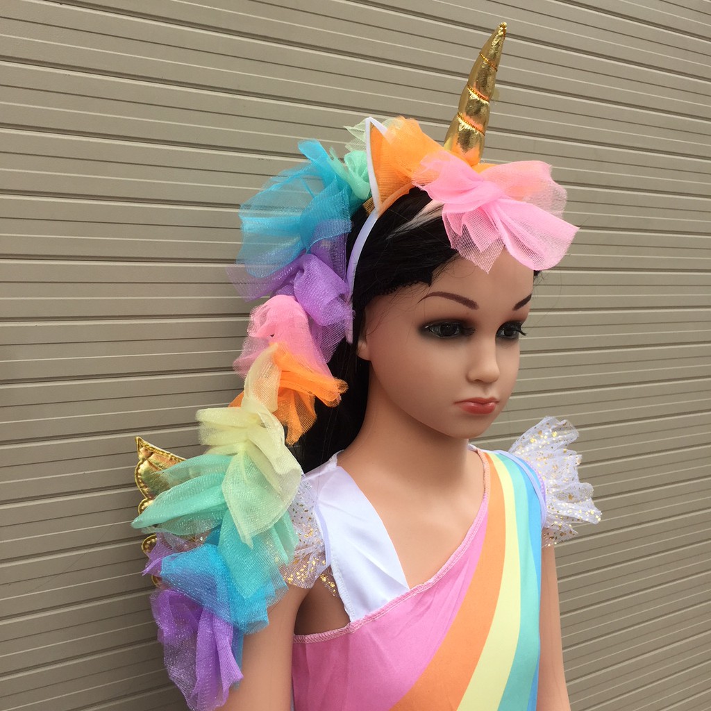 Bộ váy hóa trang Ngựa Pony cầu vồng có cánh cho dịp Trung thu, Halloween | BigBuy360 - bigbuy360.vn