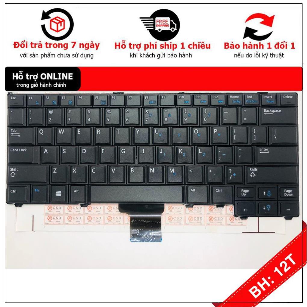 [BH12TH] [- Bàn Phím Laptop Dell Latitude 12 7000 E7240 E7440 E7420 - Chuẩn US- Hàng mới 100%