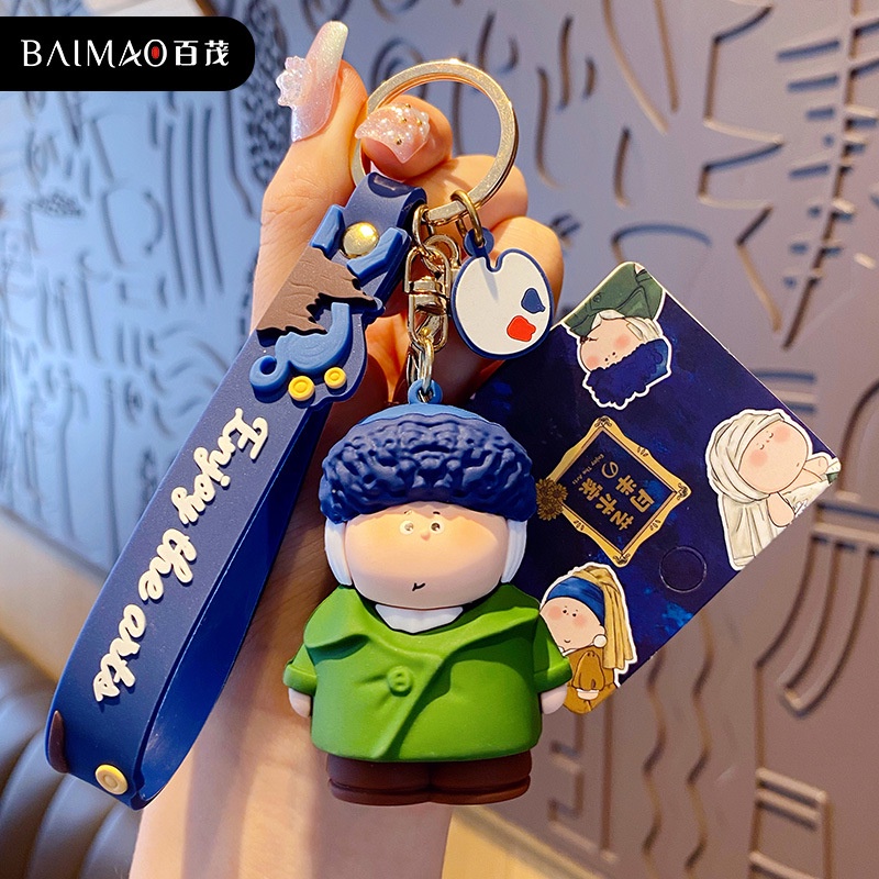 Móc Khóa Đính Ngọc Trai Nhân Vật Hoạt Hình Dễ Thương