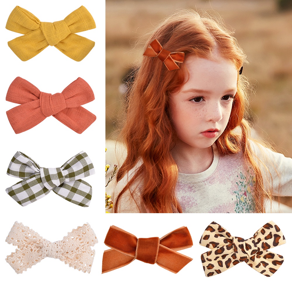 RainBow Bows Set 4 Kẹp Tóc Xinh Xắn Dễ Thương Cho Bé Gái