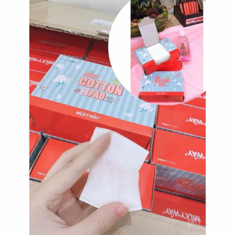 Bông tẩy trang Cotton Pad Milky Pad mềm mại mịn màng hộp 80 miếng