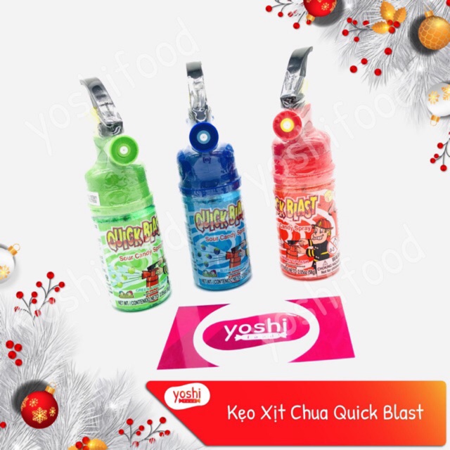 Kẹo Xịt Chua Bình Cứu Hỏa Quick Blast Vị Ngẫu Nhiên - Mỹ