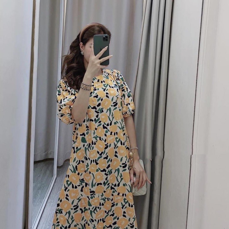 [Mã FATHANG5 giảm 10K đơn 50K] Đầm thô hoa vàng | BigBuy360 - bigbuy360.vn