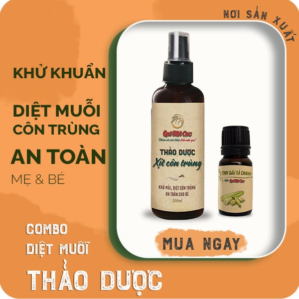 BỘ DIỆT MUỖI THIÊN NHIÊN THẢO DƯỢC MUỖI &amp; TINH DẦU THIÊN NHIÊN HANDMADE BY QUÊ MỘT CỤC