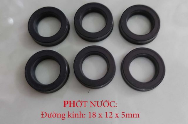 Bộ 6 phớt dầu hoặc , phớt nước  kích thướt  20*12  , 18*12 dùng để thay thế cho đầu bơm máy rửa xe mini.