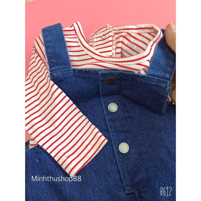 [HÀNG MỚI VỀ] Sét yếm jean kèm áo cotton Little Me cực xinh