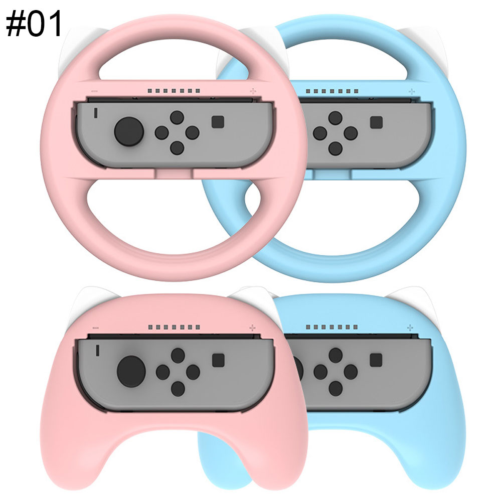 2 cặp Joycon Game Chỉ đạo Đua xe Tay cầm Chỉ đạo Bánh xe Bộ điều khiển Tay cầm Gamepad Tay cầm 4in1