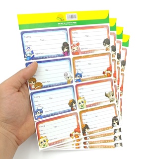 Nhãn học sinh 8 ô Lớp Học Mật Ngữ (4 tờ/xấp- Mẫu màu giao ngẫu nhiên) - Fahasa