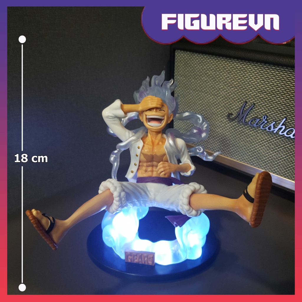 Figure / Mô hình Luffy Gear 5 Sun God Nika 18 cm có LED Ko Box